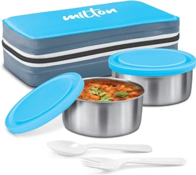 MILTON 2 Containers Lunch Box (Assorted, 280 ml)