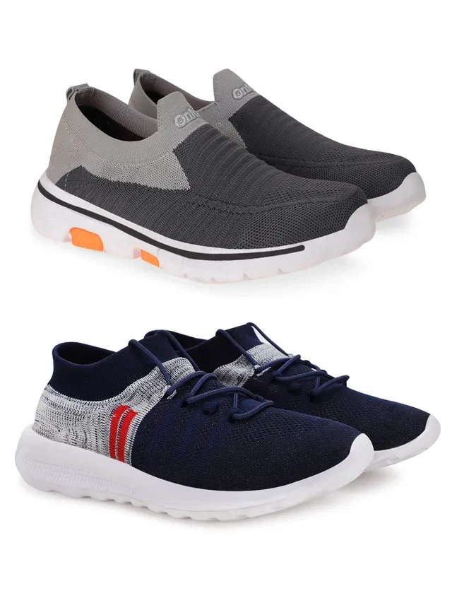 Sports Shoes for Men (Multicolor, 6) (Set of 2)