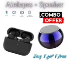 Wireless Bluetooth Speaker + Earbuds With Charging Case, 5.4 Bluetooth Version ,BLACK, 