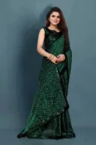 Lycra Blend Embellished Saree for Women 