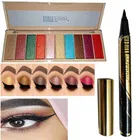 Combo of 1 Beauty Berry Professional Makeup 10 Colours Eyeshadow Palette & 1 Beauty Berry Waterproof Long Lasting Pen Eyeliner (R681)