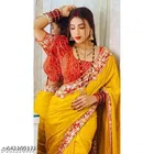 Chinnon Saree for Women, Yellow 