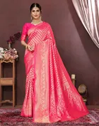 Banarasi Silk Zari Woven Saree for Women 