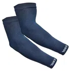 Cotton Arm Sleeves for Men & Women (Navy Blue, Set of 1)