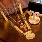 Alloy 4 Pcs Mangalsutra Set with Earrings for Women 