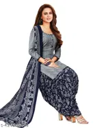 Crepe Printed Unstitched Suits Fabrics for Women 