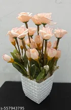 Plastic Artificial Flower With Pot,Multicolour