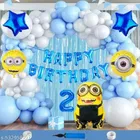 Minion Theme 2nd Happy Birthday Decoration Items For Girls, Multicolor, Pack of 112