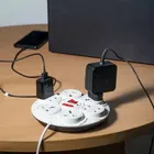 Universal Multi Plug Round Extension Cord 