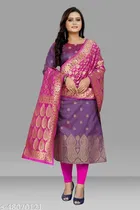 Silk Printed Kurti with Dupatta for Women 