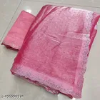 Jimmy Choo Solid Saree For Women, Pink