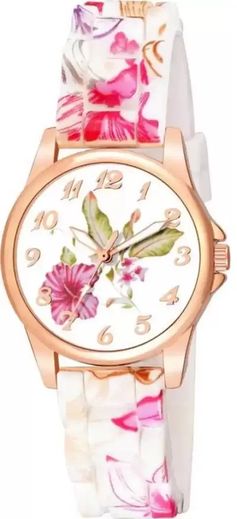 Round Dial Analog Watch for Women (Pink)