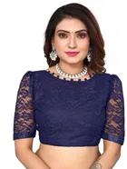 Net Solid Saree for Women 