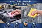Cellulose Sponge Absorbent Cleaning Cloth, Extra Tough Multi-Use, 4 Pieces