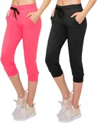 Cotton Solid Capri for Women 