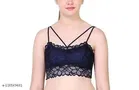 Net Bra for Women, Navy Blue 