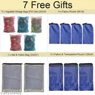 KANUSHI Industries® 1Pc Fridge Cover for Top with 6 Utility Pockets + 1 Handles Covers + 3 Fridge Mats + 7 Gifts 