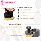 Majestique Flat Top Circle Foundation Makeup Face Brush With Protective Case 