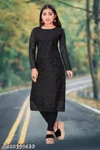 Net Kurti for Women,  Black  