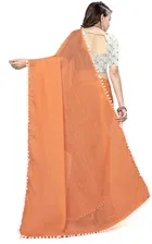 Georgette Solid Saree for Women 