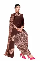 शारदा क्रिएशन क्रेप फ्लोरल प्रिंट सलवार सूट अस्टीचड 