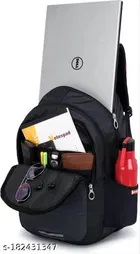 Nylon Backpack for Men & Women, Black
