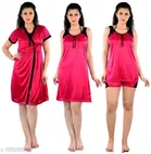 Satin Nightdress Set for Women 