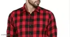 Cotton Checked Shirt for Men, Red 