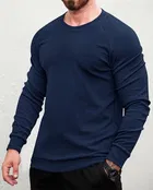 Round Neck Solid T-Shirt for Men 