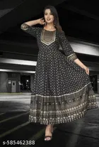 Acrylic Kurti for Women, Black 