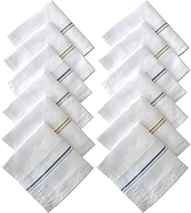Solid handkerchief for men (Pack of 6)
