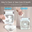 Immutable Mini Air Cooler | Mist Fan with 7 LED Colors, Timer, 3 Speeds & USB Powered 100 mm 3 Blade Table Fan 