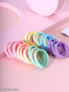 Fabric Hair Rubber Bands for Women, Pack of 72 