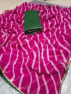 Georgette Printed Saree for Women (Pink, 6.3 m)