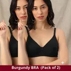 Solid Cotton Everyday Bra for Women, Pack of 2 