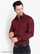 Cotton Blend Solid Full Sleeves Shirt for Men 