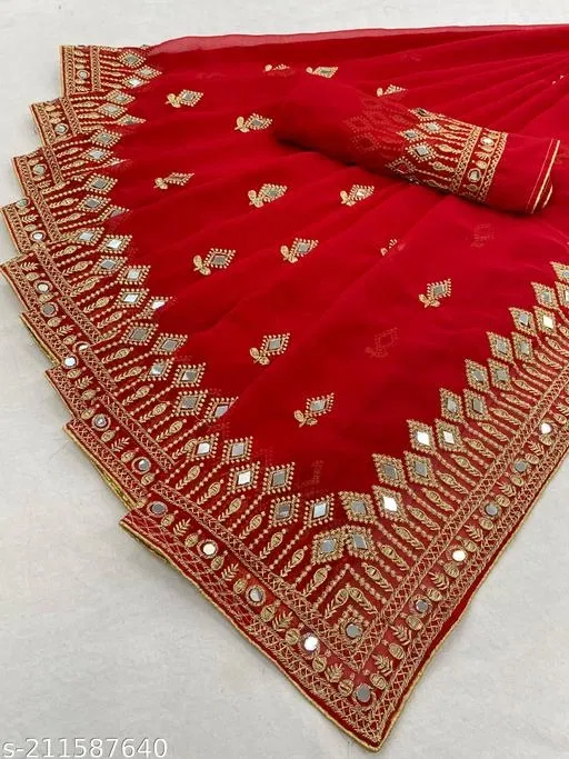 Beautiful Saree for Women (Red)