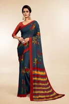 Georgette Printed Saree for Women 