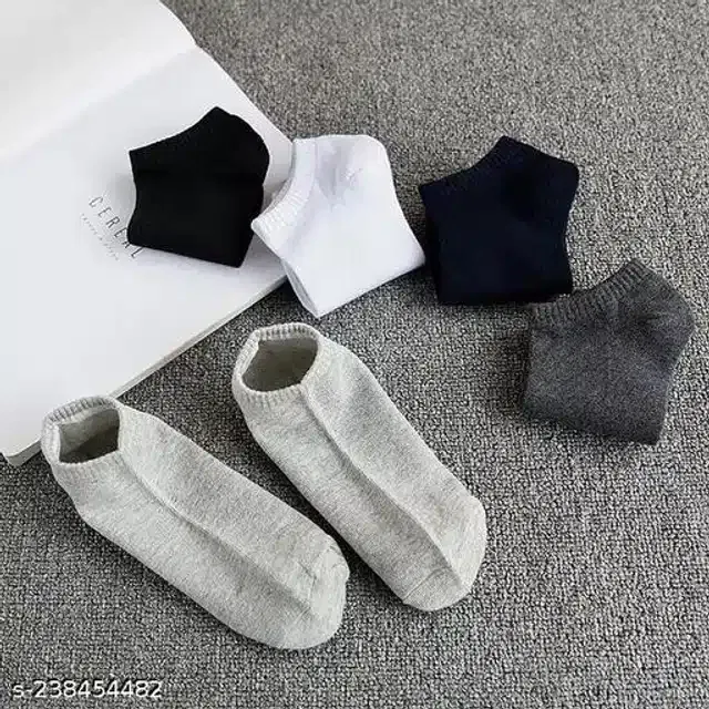 Cotton Socks for Men (Multicolor, Set of 3)
