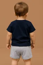 Cotton Blend Printed Clothing Set for Boys 