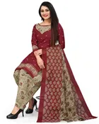 Cotton Suit Fabric with Dupatta for Women 