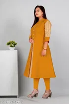Solid Embroidered Panelled Kurti for Women 