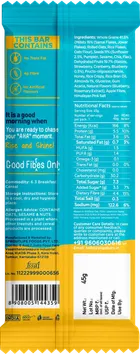 YogaBar Blueberry Pie Breakfast 6 g Protein Bar 45 g
