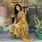 Viscose Rayon Kurta & Plazo With Dupatta Yellow 