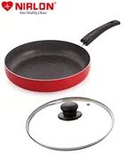 Nirlon Aluminium Non Stick Frying Pan with Glass Lid 