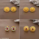 Handcrafted Ethnic Gold Look Stud Earrings