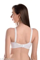 Nylon Bra for Women, White 
