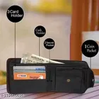 Motorsports Mens Wallet with Closure Button, Black & Brown