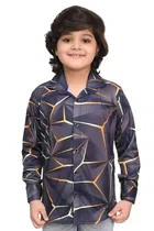 Full Sleeves Printed Shirt for Boys (Multicolor, 5-6 Years)