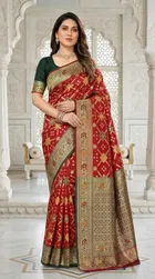 Banarasi Woven Silk Blend Saree for Women 